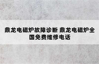 鼎龙电磁炉故障诊断 鼎龙电磁炉全国免费维修电话